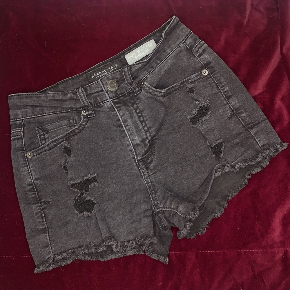 Aeropostale Black High Waisted Shorty Size 00